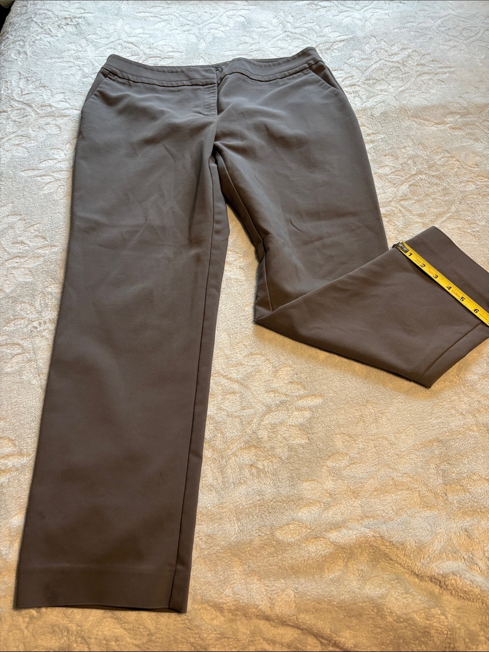 Ann Taylor Factory Women's Ankle Straight-Leg Pants Grey